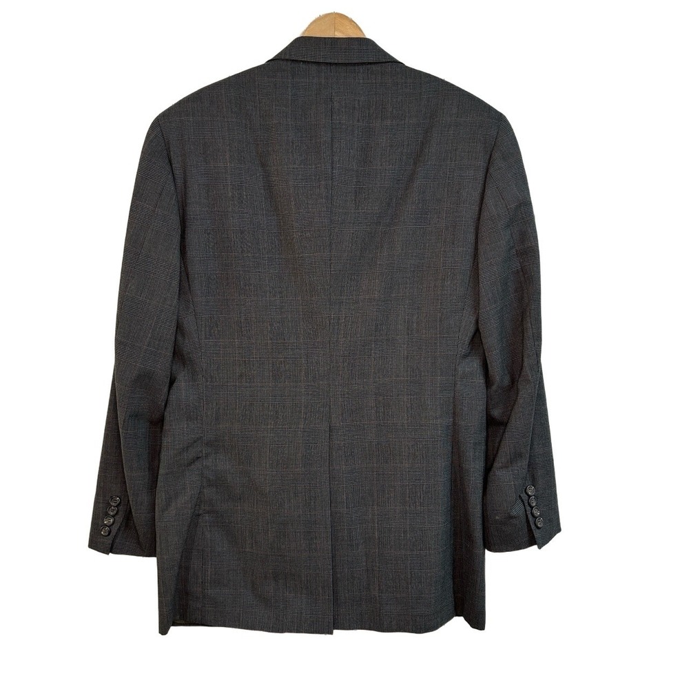 Polo University Club Ralph Lauren Mens Gray Plaid Wool Blazer Sport Coat USA 40R - Picture 2 of 5
